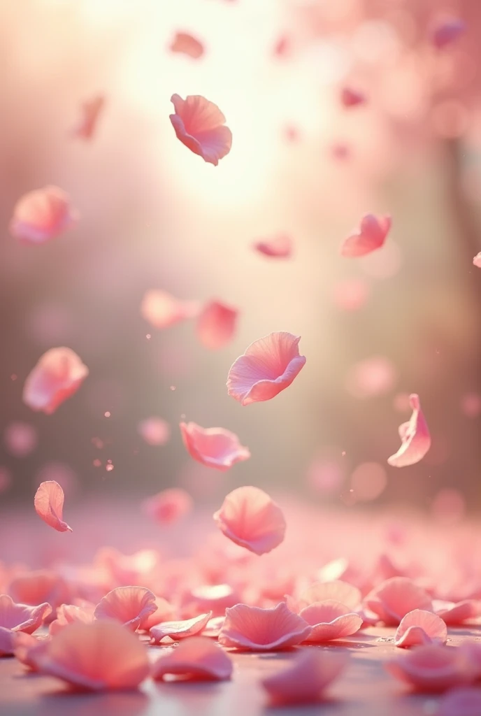 Mini rose petals falling