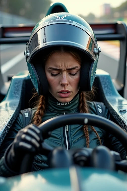 Female racing driver　Fainted in a Formula One car