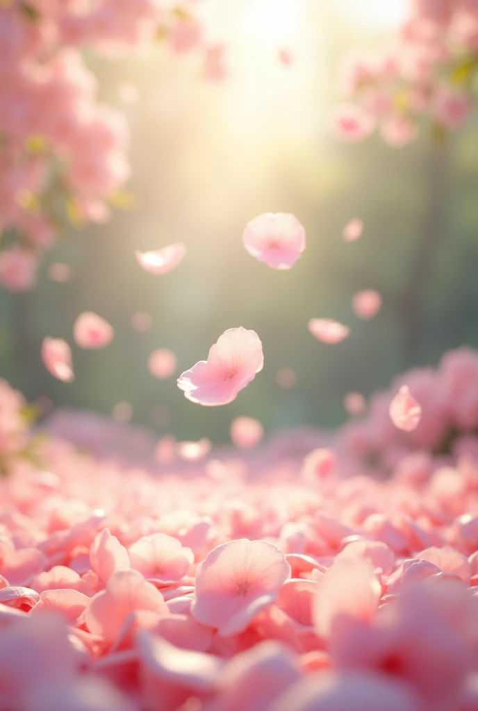 Mini rose petals falling