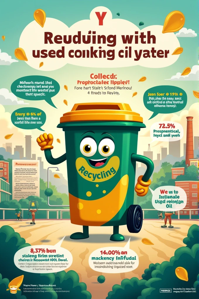 Poster about used cooking oil