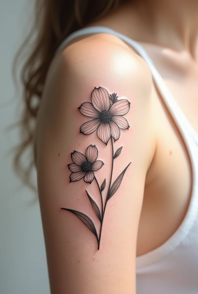 ASJH design for flower tattoo