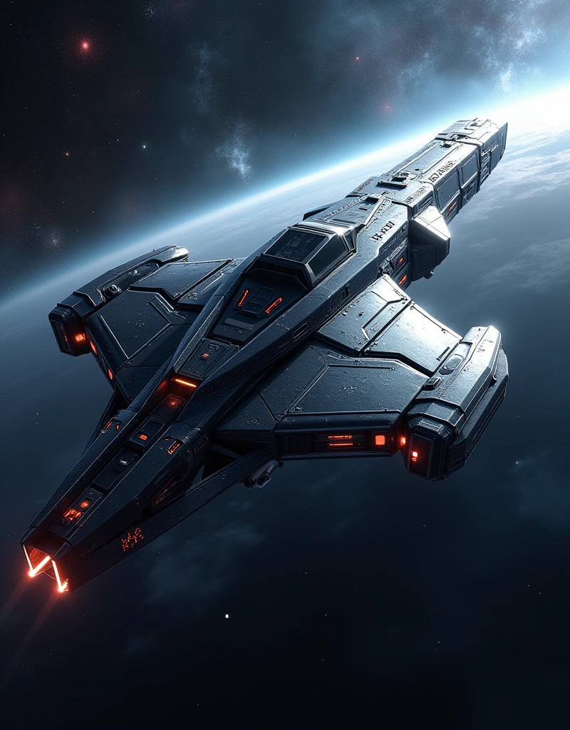 Cool spaceship high-tech fantastic looks hd