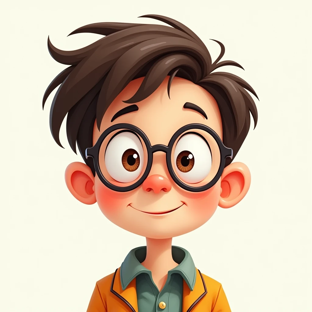Smart boy,  cartoon boy, profile picture 