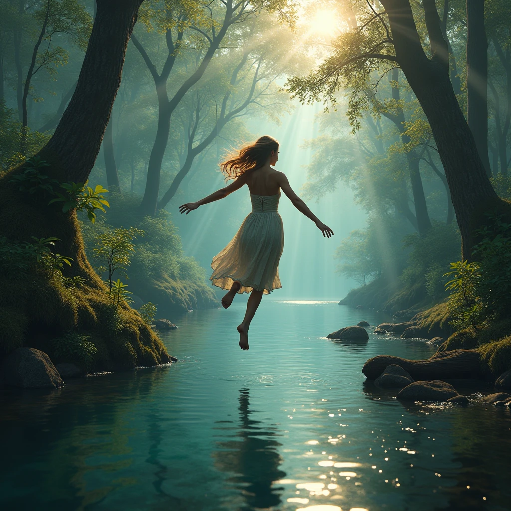 krixi falls into the water