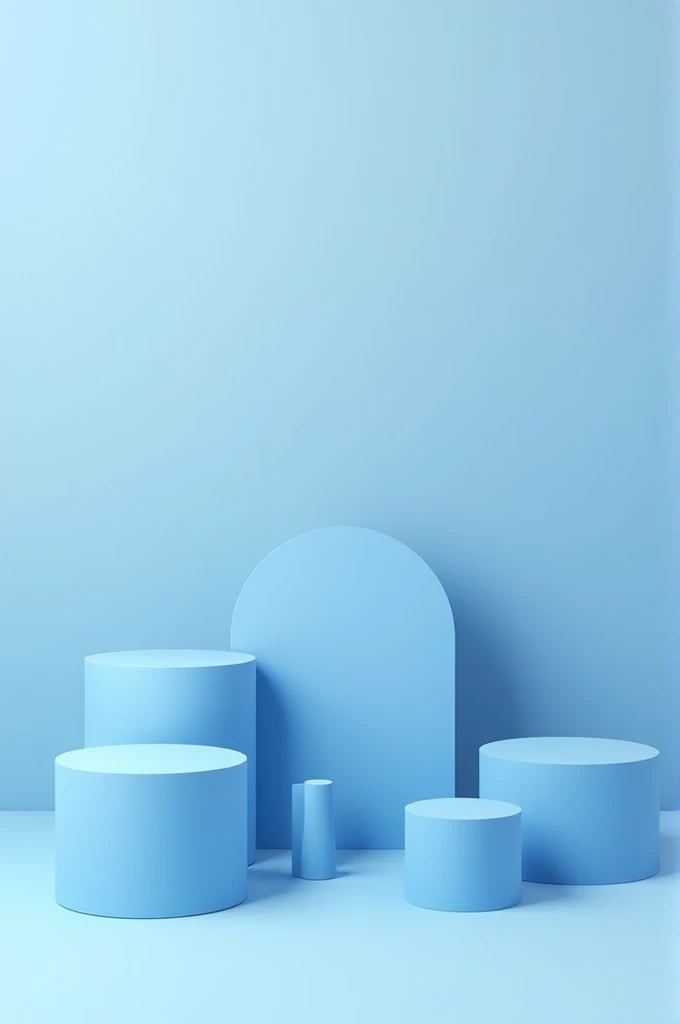 Background with several blue cylinders 