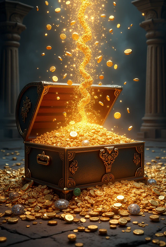 Box of gold, Silver, Diamonds