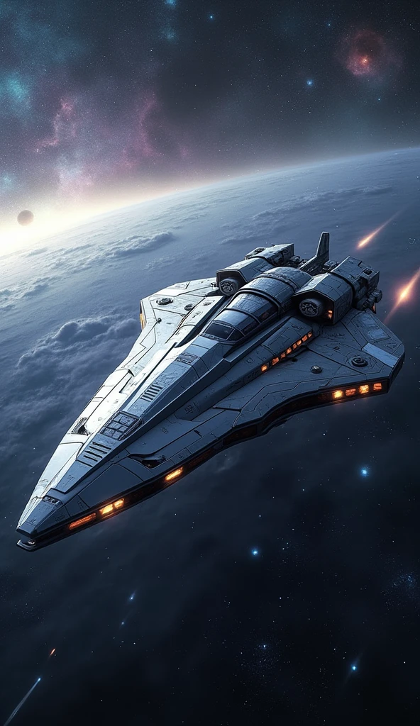 Cool spaceship high-tech fantastic looks hd