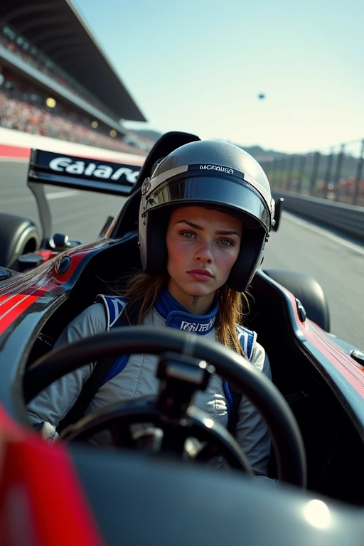 Female racing driver　Fainted in a Formula One car