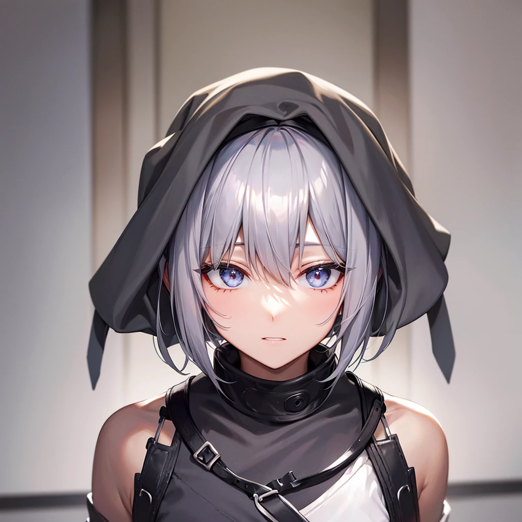 One person, Shortcuts, Gray Hair, Inner Color,