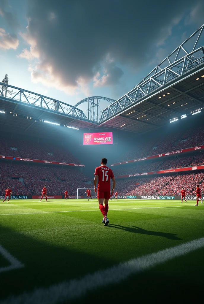 Anfield scoreboard showing 3 goals by a player called Ramsay