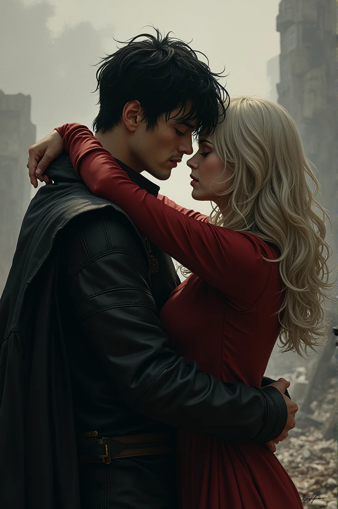 Griffith and guts from berserk kissing each other 