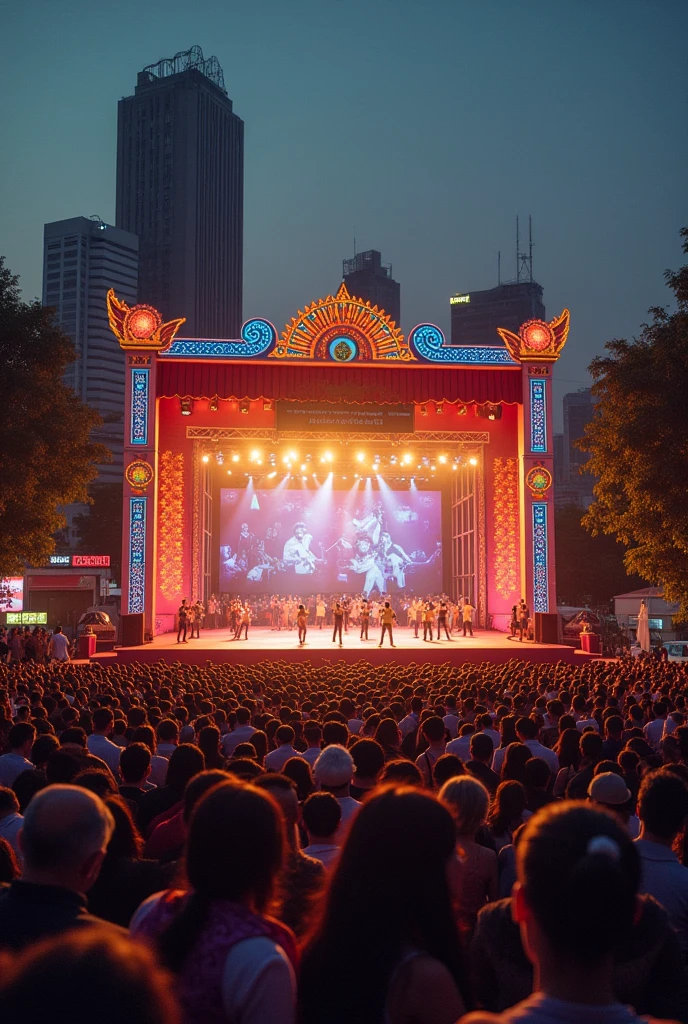 Thai TV Channel 5 has a live program called Lok Don Tri, which is an outdoor concert program from the 80s-90s. Many Thai singers will perform at this stage. It was first broadcast from 1971-1996 every Sunday at 1:00 p.m. in Thailand. It is held at Lok Don Tri, next to Thai TV Channel 5, Bangkok, Thailand.