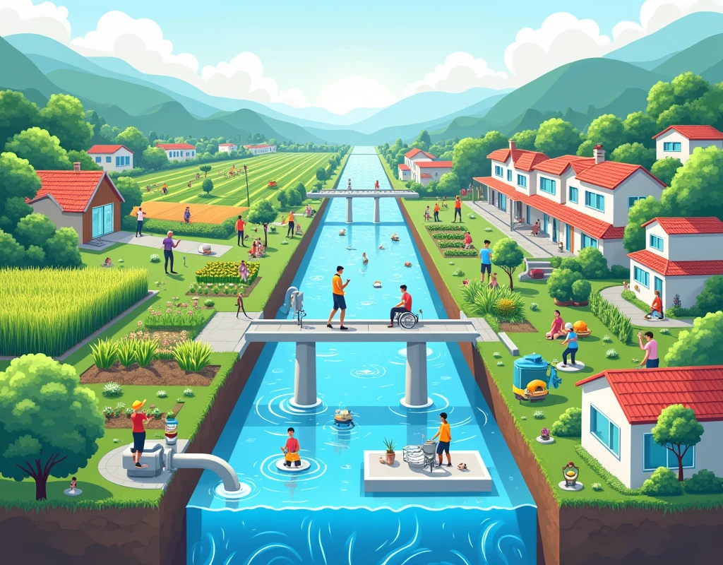 insert water uses into the image irrigation industry human supply
