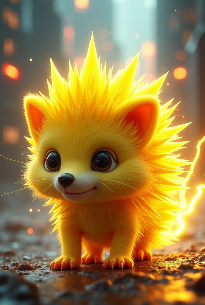 Electric yellow hedgehog