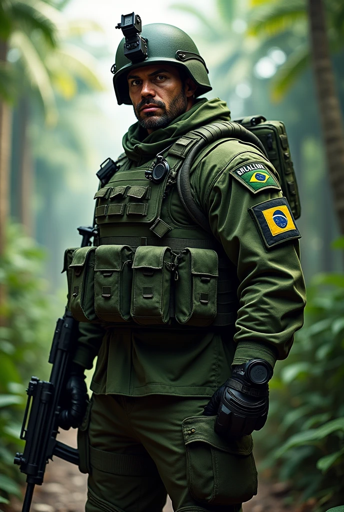 Draw a Brazilian soldier
