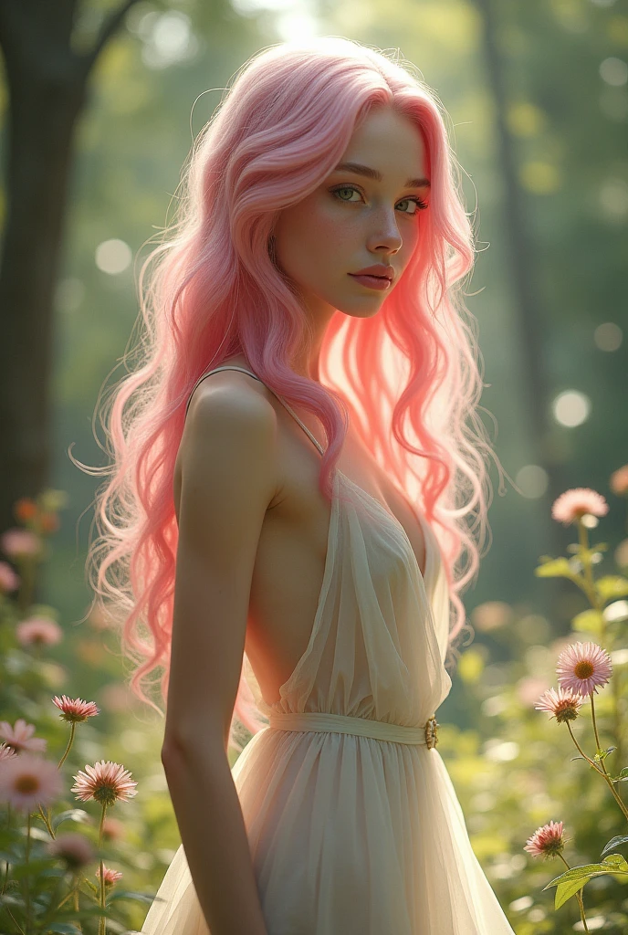 girl, Naked,rambut pink 