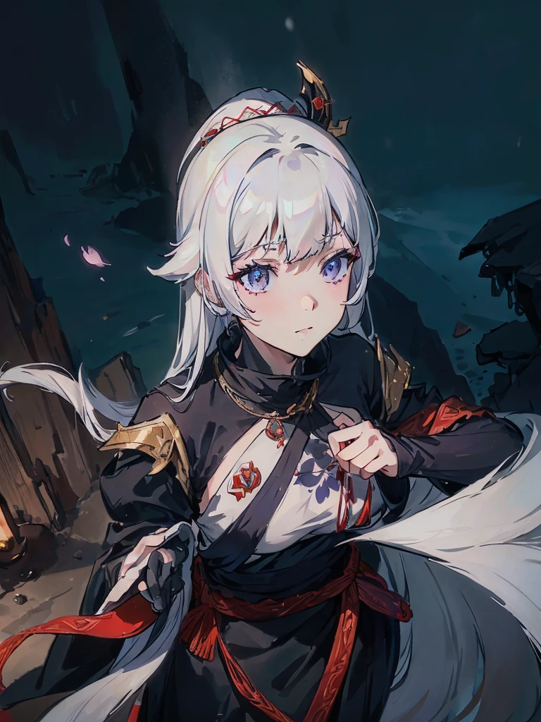 Herrsher of the Void. Kiana Kaslanaa. Beautiful Princess with white hair, looks pretty