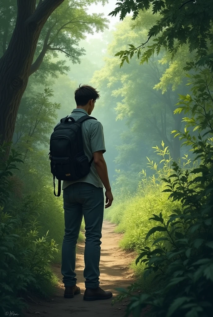 You decide to wait patiently, and soon hear a noise in the bushes—prompting you to consider whether to investigate. Adult