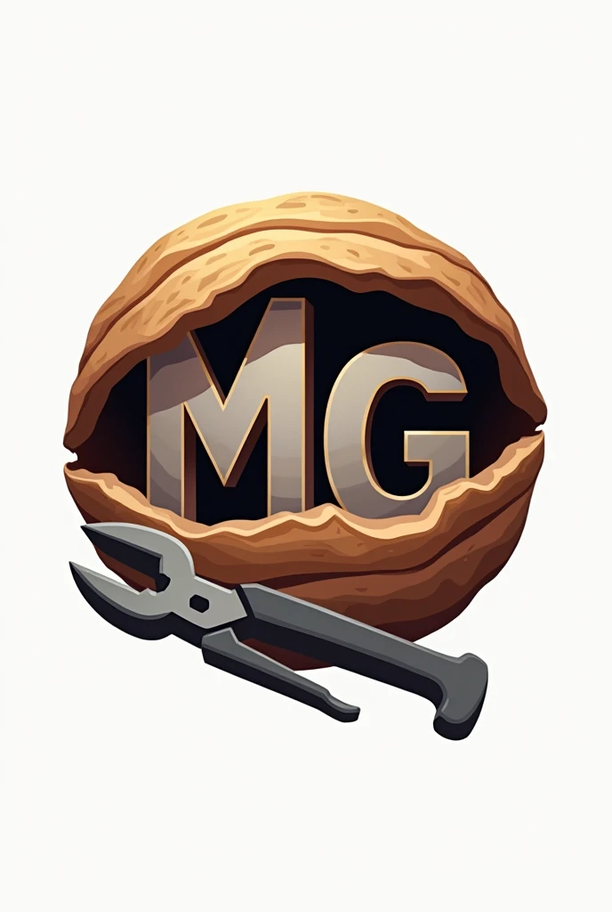 I want you to make a logo that says "Mg" In a nut with universal pliers you have to have universal pliers or some welder around there