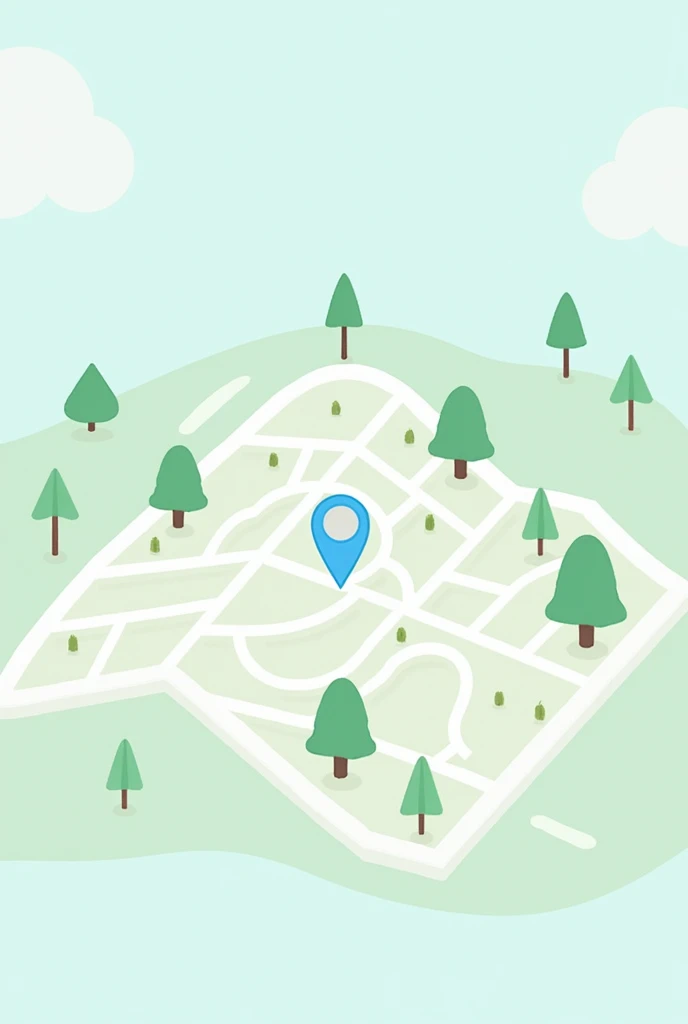 a real-time map, with the illustration similar to the interface of, vertical. Quite intuitive and easy to understand, friendly and minimalist. The type of illustration that is 2D. No location points or cars, just the map.