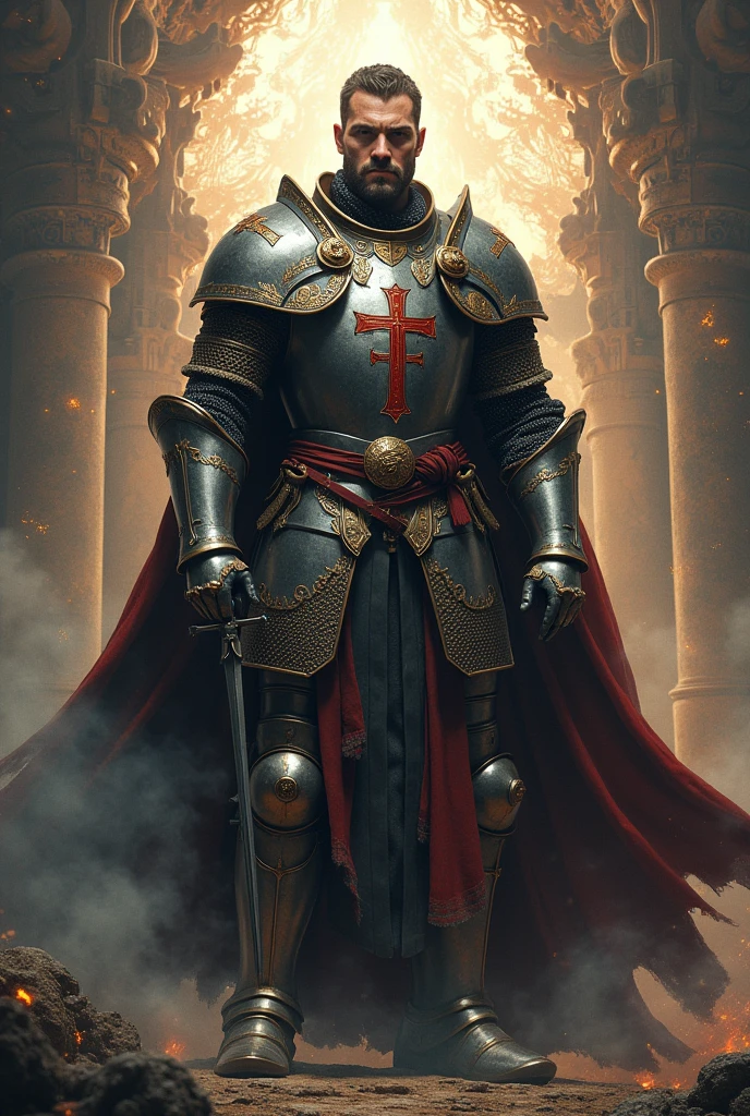 Templar warrior man in 8D and HD in the fifth dimension