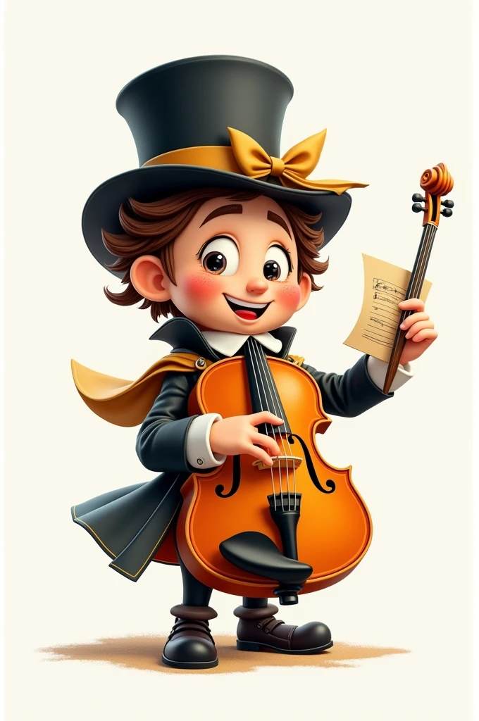 To create a mascot for the IFRN Musical Instrument course, we can think of something that represents musical diversity and the connection with culture and education. Here's a suggestion:
**name:** "Tonic"
**Description:** Tonic é um pequeno maestro, metade humano, half instrument. Its lower part is a violin body, but with arms and legs, while the upper part has a friendly and expressive face, with hair that resembles guitar or piano strings. He holds a baton in one hand and a sheet of music in the other., always ready to teach or play a new melody. His outfit is a mix of black and gold colors and he wears a stylized hat., like those of orchestra musicians.
**Personalidade:** Tonic é curioso, cheerful and passionate about all types of music, from classic to popular. He loves teaching new rhythms and is an inspirational figure for students., always encouraging practice and dedication to musical studies.
This idea brings together elements of different musical instruments, reflecting the diversity of the course and also the educational function of IFRN.