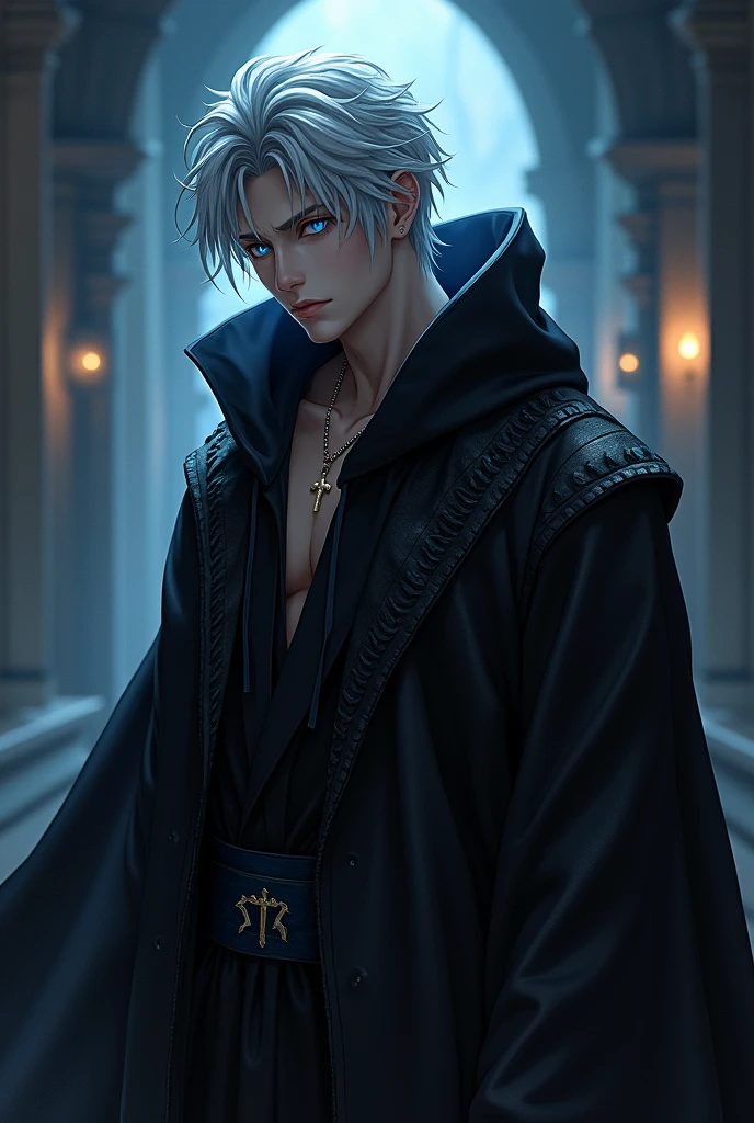 Gojo Satoru in a black hoodie