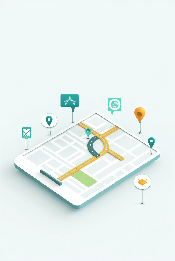 a real-time map, with the illustration similar to the waze interface. Quite intuitive and easy to understand, friendly and minimalist. The type of illustration that is 2D. No location points or cars, just the map.