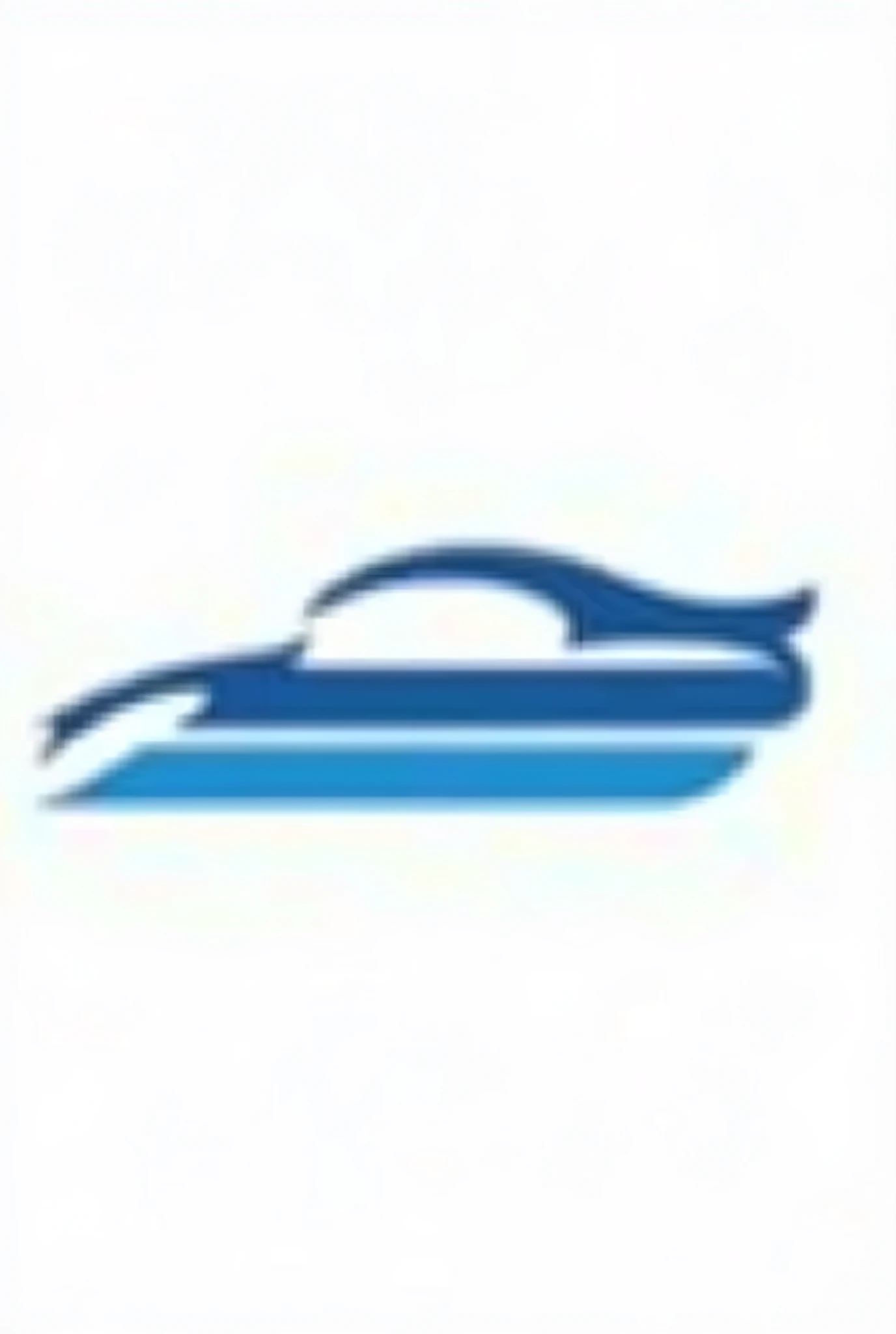 A small speeding car drawn with blue horizontal lines with speed effects on it designed to be a logo for a car website. Simple design biography
The drawing is in the form of a 2D car