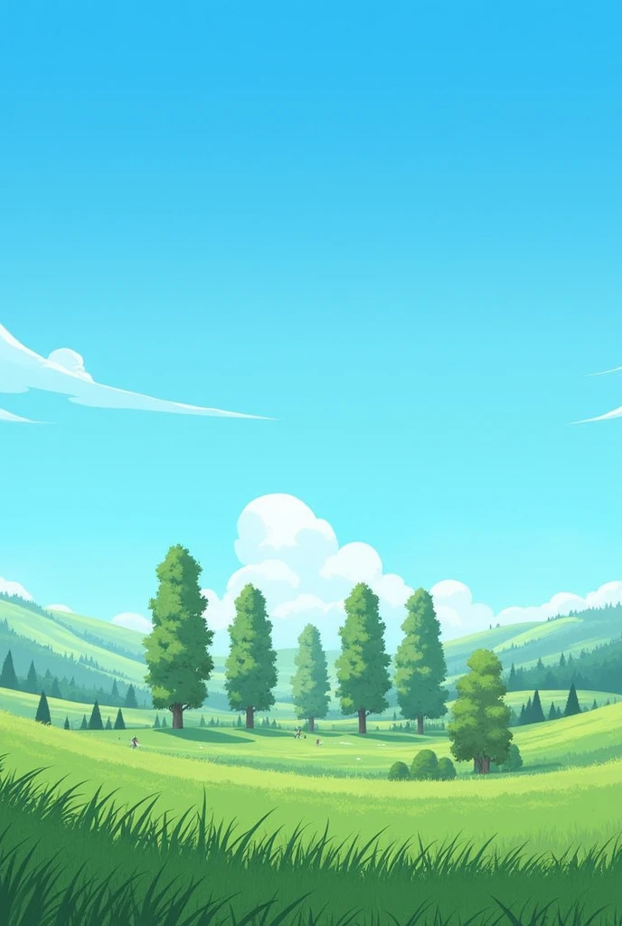land, gram, TREES, clear sky and clouds.