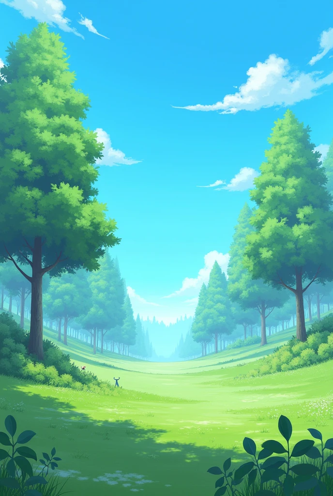 land, gram, TREES, clear sky and clouds.