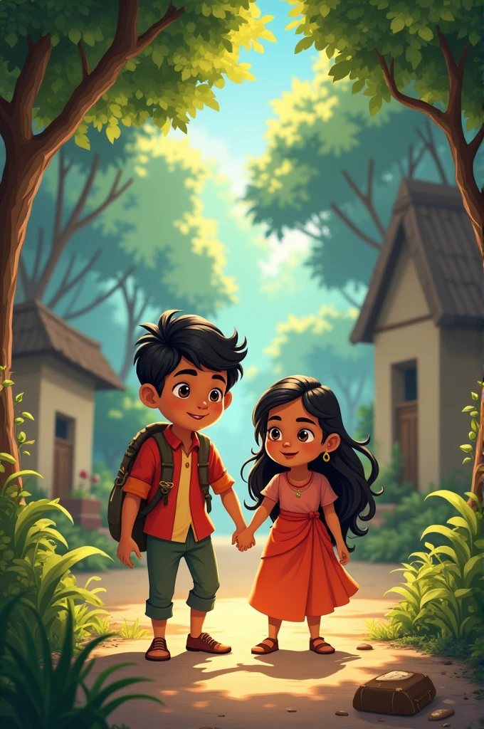 दो भाई-बहन, अर्जुन और सिमा, एक छोटे से गाँव में रहते थे। उनके माता-पिता खेतों में काम करते थे, और घर में हमेशा हलचल रहती थी। एक दिन, जब दोनों बच्चे खेल रहे थे, उन्होंने गाँव के पास एक पुराना खंडहर देखा।
उनके मन में उस खंडहर के बारे में जानने की जिज्ञासा जगी। दोनों ने तय किया कि वे उस खंडहर की खोज करेंगे। जब वे वहां पहुँचे, तो उन्होंने देखा कि खंडहर में एक पुराना संदूक पड़ा है। अर्जुन ने संदूक को खोला, और उसमें एक पुराना नक़्शा मिला।
नक़्शे ने उन्हें गाँव के बाहर एक खोए हुए खजाने की ओर इशारा किया। अर्जुन और सिमा ने तय किया कि वे उस खजाने की खोज में निकलेंगे। इस यात्रा के दौरान, उन्होंने बहुत सारी चुनौतियों का सामना किया, लेकिन एक-दूसरे की मदद और अपने हौसले से उन्होंने सभी बाधाओं को पार कर लिया।
अंत में, वे खजाने तक पहुँच गए, जो एक बड़े गहनों का बक्सा था। लेकिन उन्होंने महसूस किया कि खजाना खुद में महत्वपूर्ण नहीं था, बल्कि उनके द्वारा साझा की गई अनुभव और बहन-भाई के रिश्ते की गहराई सबसे मूल्यवान थी।
वे उस खजाने को गाँव के विकास के लिए दान कर दिए और अपने अद्वितीय साहसिक कार्य की कहानी सबको सुनाई। इस तरह, अर्जुन और सिमा ने न केवल खजाना पाया, बल्कि एक मजबूत और अविस्मरणीय भाई-बहन के बंधन को भी सजाया।