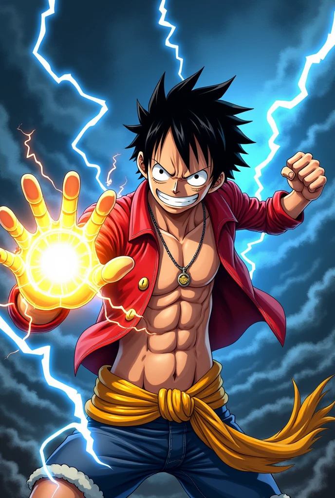 Luffy with the fruit goro goro not me