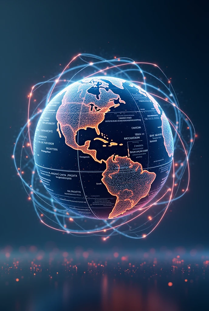 Text embading methods with a focus on Word2Vec,Glove and Fast Text generate it in a globe with english words and communication links