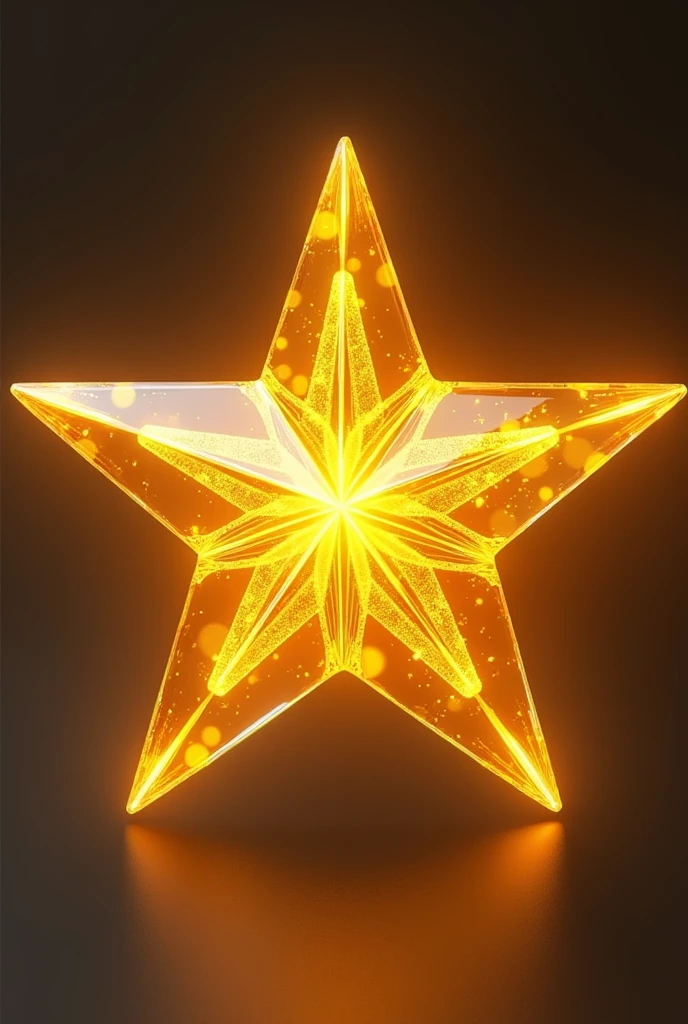 Can you make me a 2D star brooch in transparent png yellow