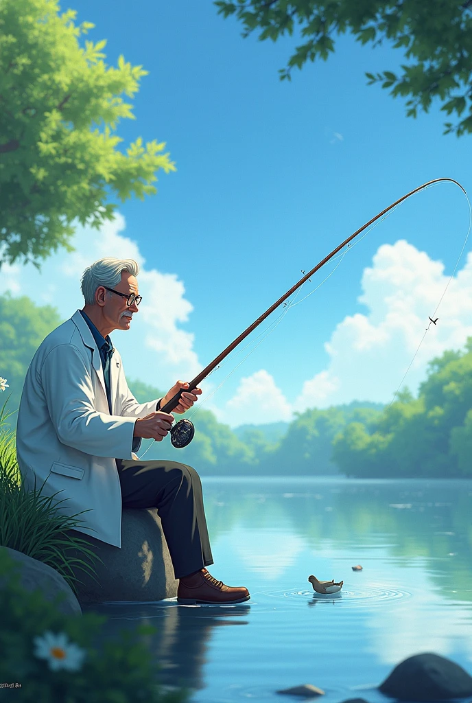 Dr. Inus is fishing