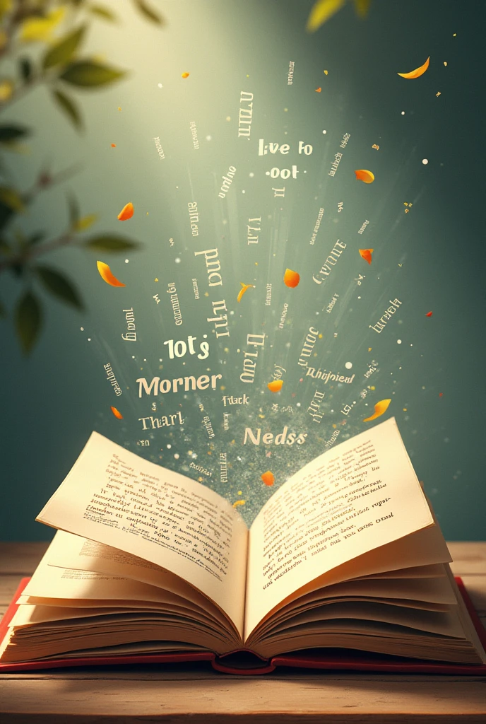Teachers day poster
More realistic
A book in between
With words flowing out of it
Write a qoute too and happy teachers day too