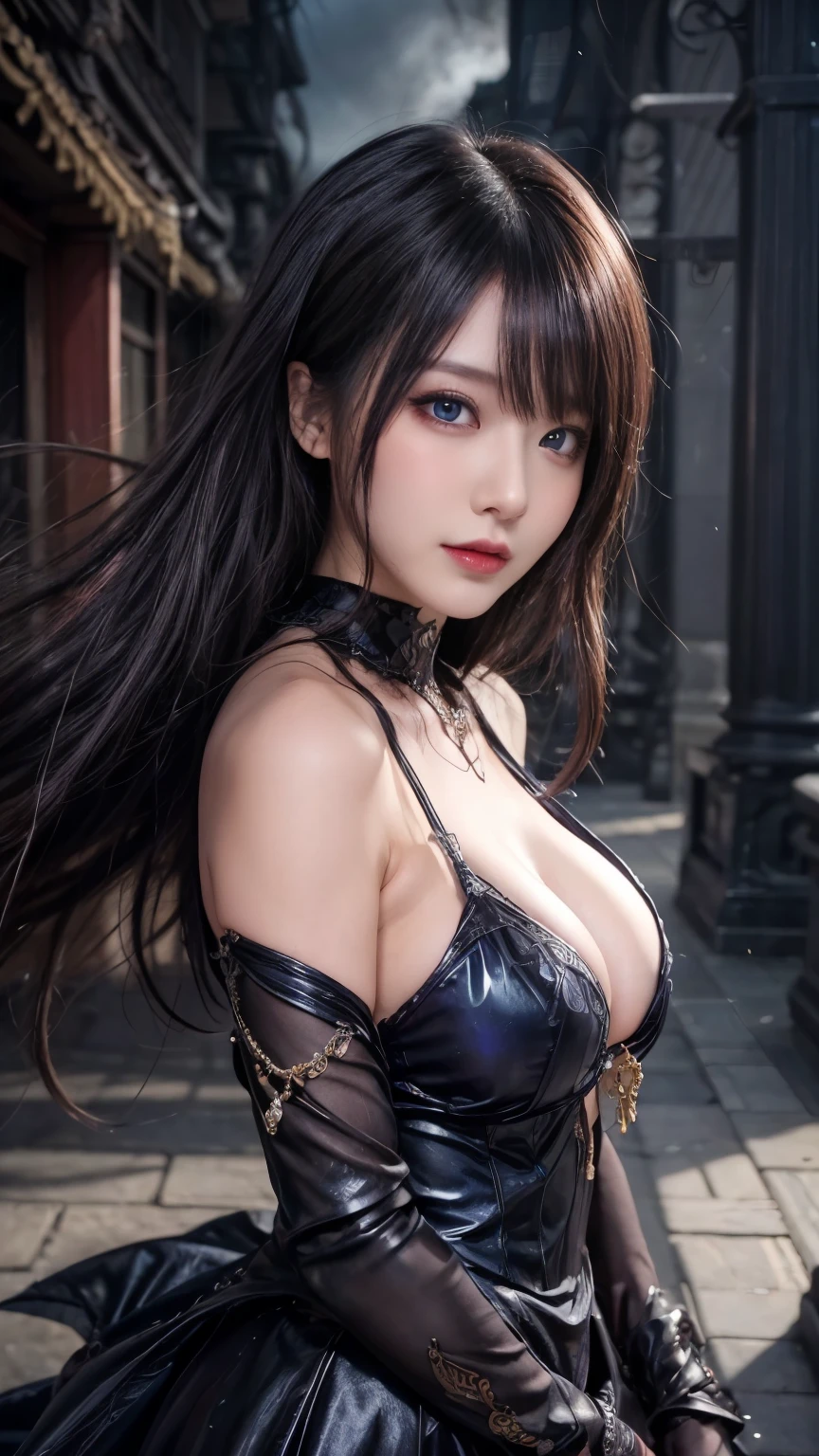 (Highest quality detail)、Realistic、8k Ultra HD、High resolution、(One Woman),(Fatal Beauty,Charm) ,(Glasses、Mysterious charm:1.1),(Big Breasts、Charming silhouette),Very detailed、High quality textures、Intricate details、Extremely detailed CG、High quality shadows、Beautiful and delicate face、Beautiful and delicate eyes、Written boundary depth、Ray Tracing、20th Generation、Cute K-Pop Girls、(The Face of Ulzan in Korea)、Thin face、(URZAN-6500-v1.1:0.6)、PurerosFace_v1、Glowing Eyes、Perfect body、 Viewer Display、(Highest quality detail:1.2)、8k Ultra HD、Woman close up， Realistic rendering, Charm, Real Girls, Gurwitz, role play, Realistic 3D style,  8K Portrait Rendering,（truth，truth：1.4），(Sparkling eyes girl:1.2)、cheek、Glossy Lips、Best image quality,  8k Ultra HD Full Color RAW Photos, Fujifilm(Medium format), hasselblad, Carl Zeiss, Incredible dynamic range photography(utility_art：Smooth-768:1.1),High resolution, High pixel count, Clear details, Clear images, Natural color reproduction, Noise Reduction, High fidelity, quality, Software Improvements, Upscaling, Optimized Algorithms, Professional-level retouching, Powerful super evil female poses in closeup, Black Goddess 、(Expose your shoulders), Flowing Purple Hair, View your viewers, Very detailed顔,  Blue smoke swirling around her, Love evil things, Captivating blue eyes, Dark fantasy,  Esoteric arachnids lady, Spider Queen,  Esoteric arachnids, Combat Stance,  Sharp fangs, nature, ((Complex metallic colors in the foreground)), (( Fluid Mechanics, The most beautiful smooth scale face makeup, Smirking expression)) 、Dark blood, Onyxia、Beautiful young witch, Purple Hair, dark purple lips, evil, evil female, smile, Black Prom Dress, She is coming to you, Bright Blue Eyes, Surrounded by swirling pink smoke, Blood Chain, Behemoth Bones, Snake-like tentacles, Cruel Teeth, Expressions of madness, Oppressive Dungeon、 Grotesque shadows dance, The creature whispers, Stifling atmosphere, Vision problems, Visible Madness. Blade, A flash of evil intent shines, 