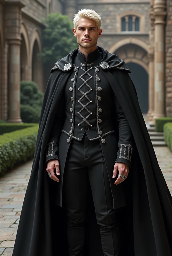 Make Henry Cavill look like a Targaryen prince dressed in black for wedding festivities