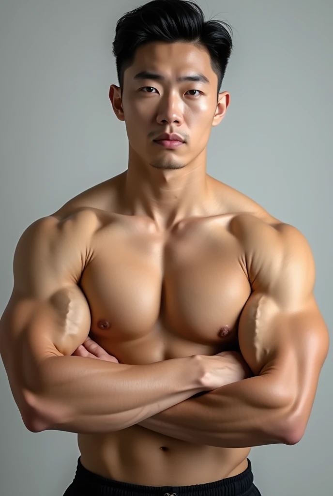 Highest quality,Korean,One man,Well-formed face,30 years old,Muscular,Big eyes,