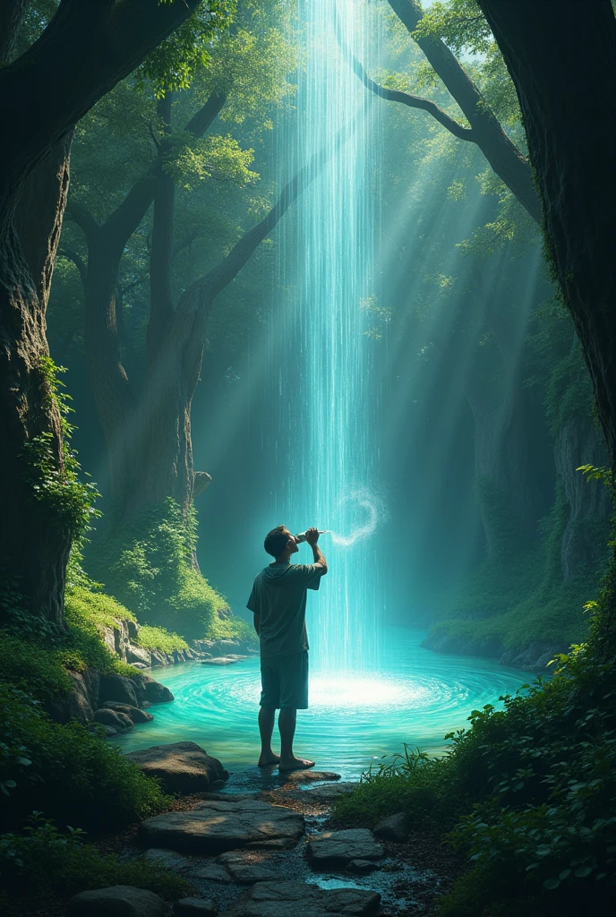 You take a sip from the fountain and feel a surge of energy coursing through your veins. Your senses sharpen, and you gain a deeper understanding of the forests mysteries