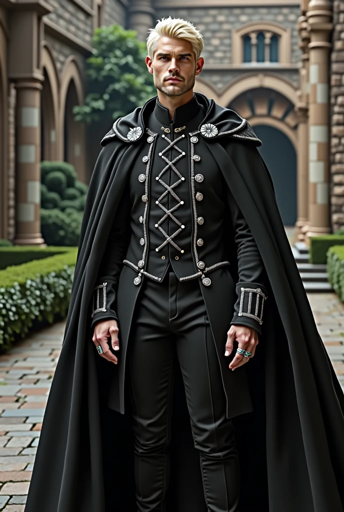 Make Henry Cavill look like a Targaryen prince dressed in black for wedding festivities