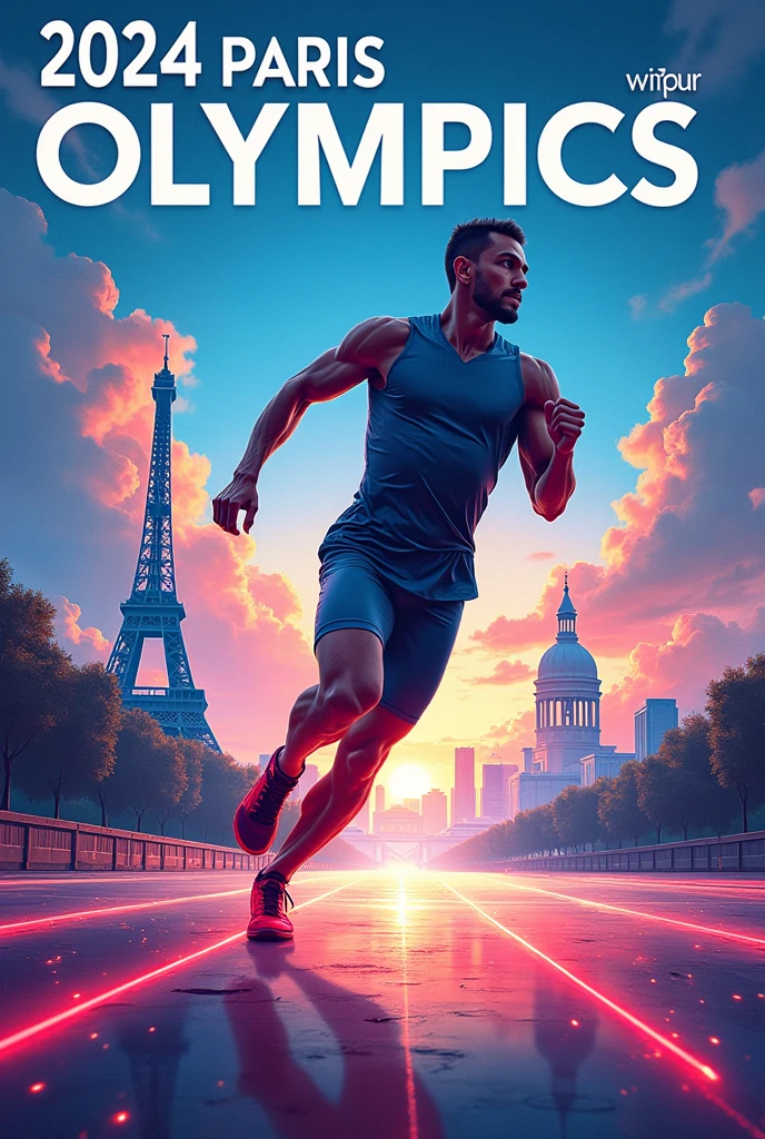 paris olympics 2024 modern and beautiful magazine cover
