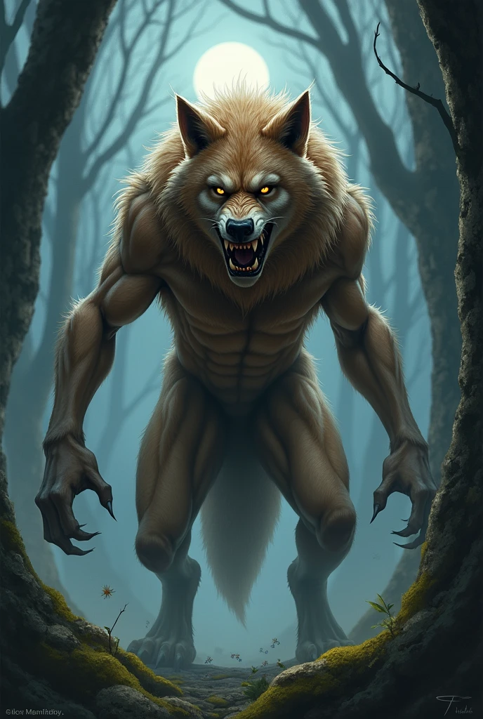 A female furry werewolf