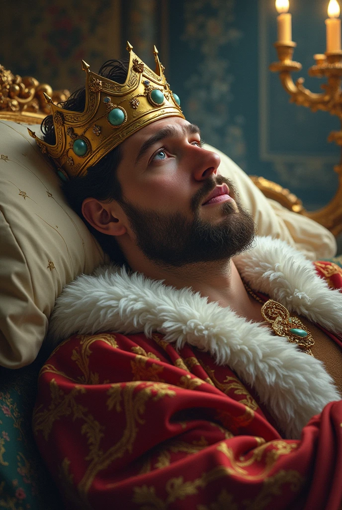 The king woke up while dreaming