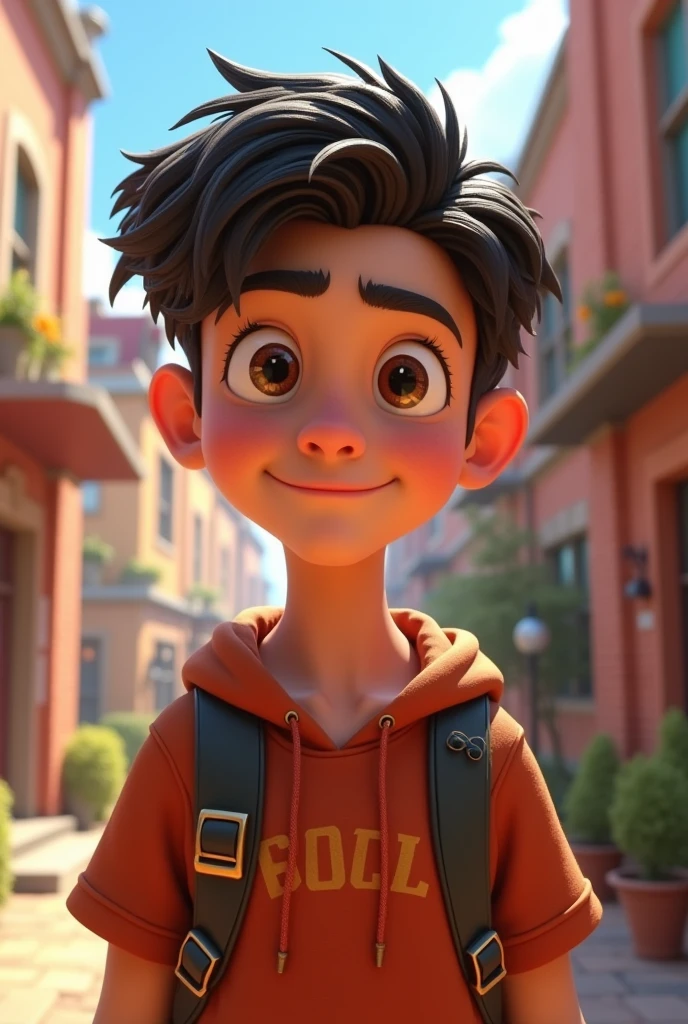 Kayden Cooper (18 ans)
Classe : Déscolarisé
Apparence : Peau blanche, cheveux noirs, yeux marron.
Personnalité : Gentil mais turbulent. Version pixar