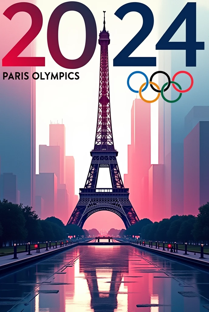 paris olympics 2024 modern and beautiful magazine cover eiffel tower