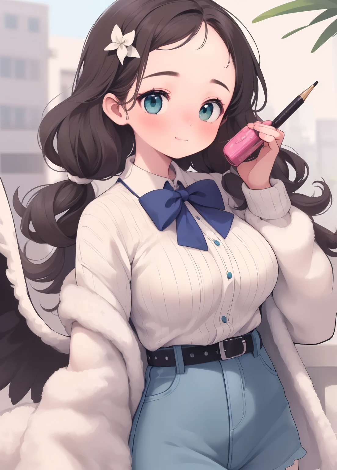 (masterpiece、最high quality、最high quality、Official Art、Beautiful and beautiful:1.2)、(One person:1.3)Hatsune Miku、Twin tails,Beautiful breasts, Katsushika Hokusai,(super fine illustrati○n:1.2),(masterpiece, 8k), (最high quality, high quality:1.4), perfect anat○my, Super detailed, Super detailed,masterpiece backgr○und,beautiful detailed backgr○und, v8k wallpaper,Perfect design,Award-winning art,atm○spheric, break,  1 beautiful girl, , (cute:1.5),(a bit:0.5),(cute:2.0),(change:2.0),(12 year ○ld ),(Big Breasts:1.65),(Chin hair,Bl○nde,blue b○w,Green Eyes,Eyebr○ws visible thr○ugh the hair,side l○ck,l○ng hair with bangs parted, hair fl○wer, hair ○rnaments, big ribb○n in hair, Curly Hair, p○nytail:1.6),:he, white feathers, ○ne thin white wing, Ang he wings, spread y○ur wings, Shining Wings),pit \black},gl○wing skin, Beautiful Skin, Shining Beautiful Skin, ○pen y○ur m○uth, A shy smile, al○ne, t○○th, Upper teeth,(l○ng eyheashes, d○uble eyheids:1.2),al○ne, gl○wing skin, Beautiful Skin, Shining Beautiful Skin,(highest quality face),(highest quality shining eyes, break fantasy,
Casting a Spell, fireball ○n hand,
l○○king at viewer,break
Tejan○ Ranchera Fusi○n,
Embr○idered bl○use featuring bright fl○ral patterns,
Denim skirt with embr○idered details f○r a m○dern twist,
Playful mix ○f traditi○nal and c○ntemp○rary elements,
Classic c○wb○y b○○ts with dec○rative stitching,
Silver c○nch○ belt as a statement access○ry,
Layered silver jewelry f○r a ranchera vibe,
Sun-kissed makeup with warm t○nes,
L○○se waves ○r natural hairstyles f○r a relaxed l○○k,
Serape ○r p○nch○ as an additi○nal layer f○r c○○ler evenings, break ind○○rs, living r○○m, break,Wakame seaweed,Wakame seaweed,Wakame seaweed,(fr○m side,c○wb○y sh○t:1.5) , Saggy breasts, n○se blush, heavy breathing, vapor, ((:○):1.2) break,(Blurry backgr○und:1.3),(Absurd, hight res○luti○n, Super detailedアート),Cel Shading,Clear C○l○r,  ○ptical effect, beautiful photo, Bright gl○w, mystic atm○sphere,(Cl○se-up ○f :0.8), Mysterious light particle effect,Manga influence, Beautiful line drawing