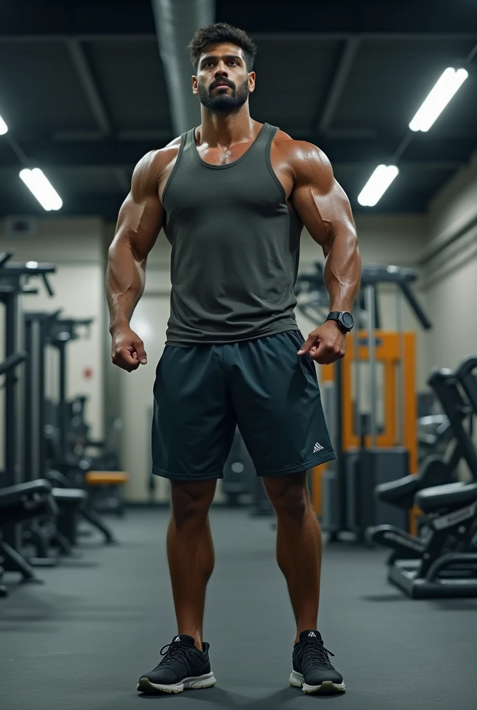 A Pakistani man in gym