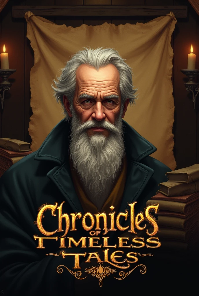 Create a thumbnail gor a youtube historicsl fact based channel " Chronicles of Timeless Tales 